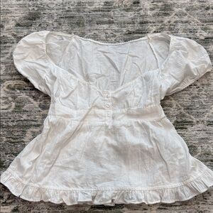 White Women's baby doll Top